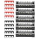 thumbnail image 1 of 5 uds doble fila 6 posiciones 600V 15A bloque de terminales de tornillo tira de barrera de terminales preaislada, 1 of 12