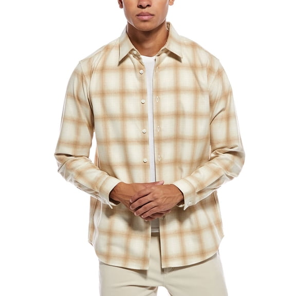Theory mens  Irving Shirt, XL, Brown