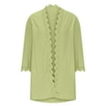 thumbnail image 4 of Baberdicy Women's 3/4 Sleeve Beach Cardigan, Summer Lightweight Lace Side Open Cover up , Lightweight 3/4-Sleeve Cardigan, Summer Open-Front Top Light Green M, 4 of 5
