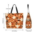 thumbnail image 7 of Ratiio Halloween 2 Print Reusable Grocery Bags - Washable, Foldable, Packable Tote, Large Handles, Heavy Duty, Zippered Top Pouch, 7 of 7