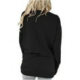 thumbnail image 2 of YouLoveIt Women's Long Sleeve Crew Neck T Shirts Casual Loose Fit Pullover Tops Solid Tops Pullover Sweatshirts Front Pocket Long Sleeve Shirts Tunic Tops for Leggings, 2 of 3
