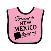 Inktastic Someone in New Mexico Loves Me Boys or Girls Baby Bib