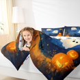 thumbnail image 3 of Manfei Kawaii Forest Ghost King Bedding for Kids, Night Sky Halloween Pumpkin King Bed in a Bag, Halloween Reversible, 7pcs, 3 of 7