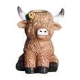 thumbnail image 2 of Small Floral Highlands Yak Resin Crafts Candlestick Ornament For Living Room Office Or Room Decoration, 2 of 6