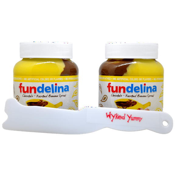 Fundelina Chocolate-Hazelnut & Banana Spread 2 pack with spreader