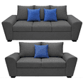 thumbnail image 1 of Sala Modular 3-2 El Bazar Store Islandia Lino nacional Gris Oxford Sofá Love seat, 1 of 5