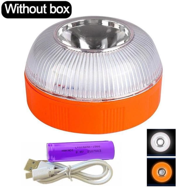 Dual Mode Magnetic Strobe Light With Yellow Emergency Flash And White Light Function