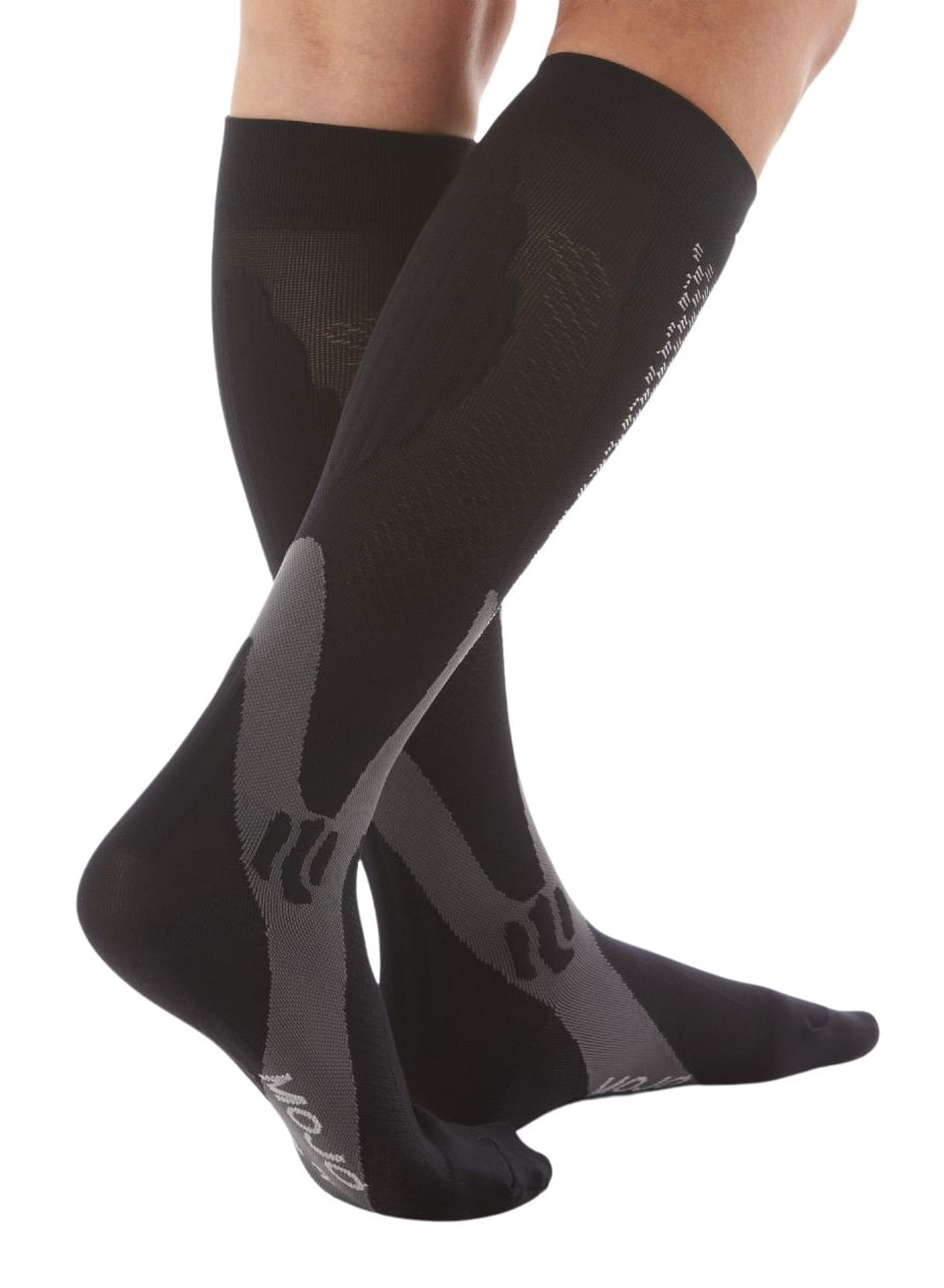 Mojo Compression Knee High Unisex 20-30mmHg with Graduated - Black, X-Large