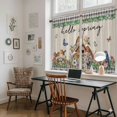 thumbnail image 5 of Spring Botanical Kitchen Curtain for Berdoom Living Room Cafe 54 Inch Length, Farmhouse Vintage Black Plaid Brown Tiers Curtains Light Filtering Drapes Rod Pocket Window Treatment 2 Panels 52"Wx54"L, 5 of 8