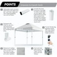 thumbnail image 5 of Nazhura 10' x 10' Pop Up Canopy Tent with Sand Weight Bag, Freestanding Sun Shelter for Picnic and Camping, One Person Setup and Height Adjustable (White), 5 of 7