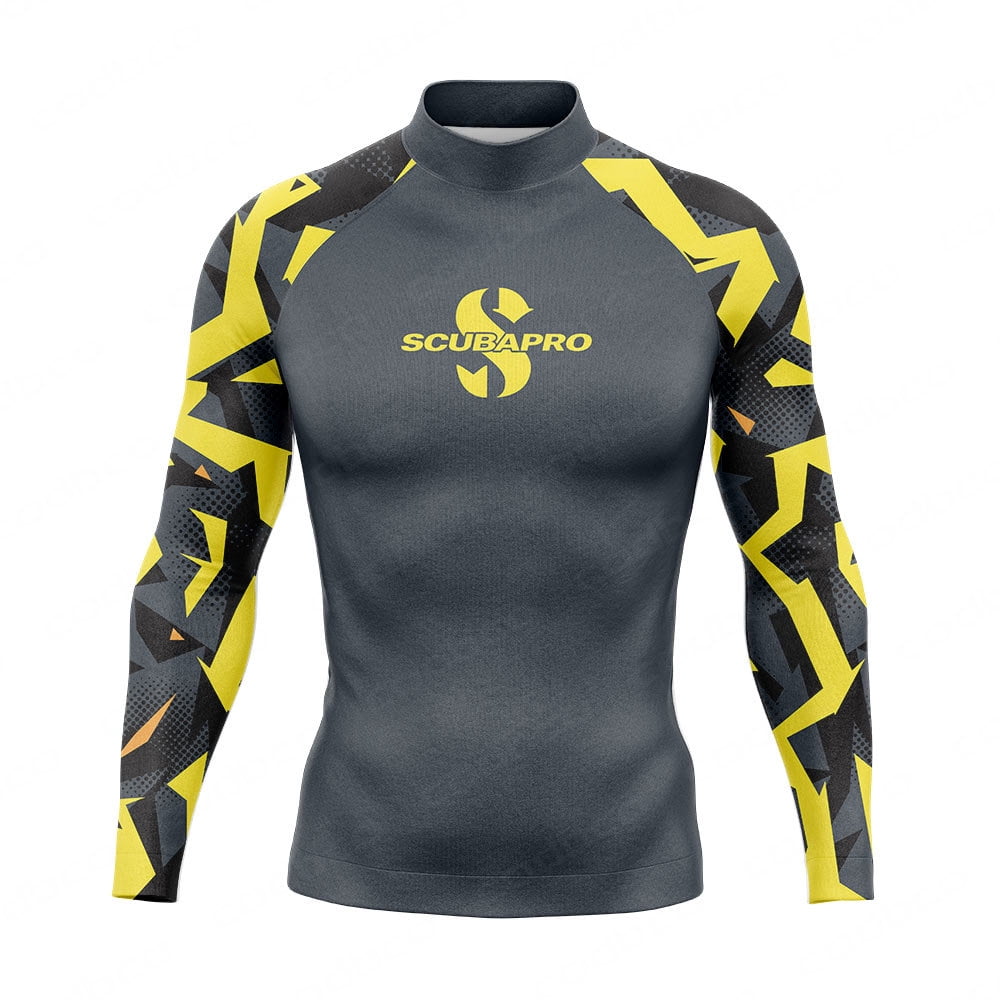 New Mens Rash Guards Long Sleeve Surf Shirt Surfing Diving