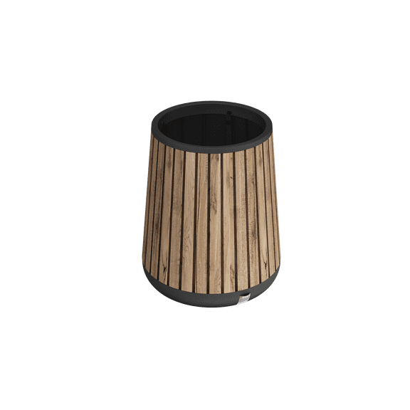 Keter Signature 24.5 Gallon Conic Wood Look Planter for Indoor or Outdoor, Pine