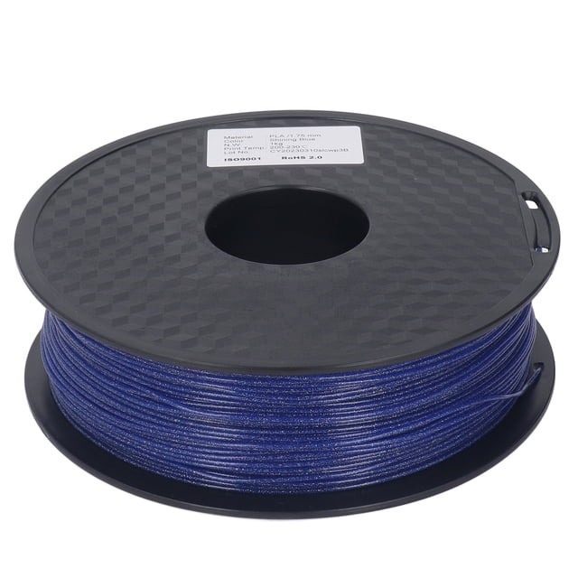 Filamento para impresora 3D de 1,75 mm, PLA azul brillante, resistente y suave, consumibles de seda.