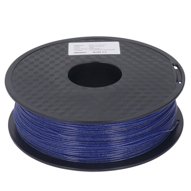 Filamento para impresora 3D de 1,75 mm, PLA azul brillante, resistente y suave, consumibles de seda.