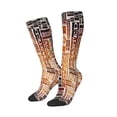 thumbnail image 2 of Bingfone Compression Socks For Women And Men Long Socks For Running Athletic Cycling Nurse-Hand Drawn Vintage Coffee, 2 of 9
