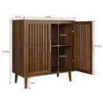thumbnail image 4 of Tcbosik 2-Door Storage Cabinet, 31.5 inch Small Accent Cabinet with Adjustable Shelf, Modern Buffet Sideboard, Cupboard for Kitchen, Dining Room, Living Room, Easy Assembly, Walnut, 4 of 7