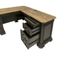 thumbnail image 6 of Executive L-Desk & Return With Solid Wood Plank Top Fully Assembled Brown, 6 of 15