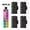 Black-4P, variant on 2/4 Pack Rechargeable RGB Motion Sensor LED Night Light, Magnetic Mount Adjustable Gradient Ambient Lamp for Bedroom Cabinet Living Room Decoration