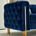 thumbnail image 7 of Chesterfield Modern Tufted Velvet Living Room Sofa, 84.25" Wide Blue Couch for Stylish Home Decor, 7 of 7