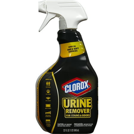 Cat Odor Remover - Clorox Urine Remover for Stains and Odors, Spray Bottle, 32 Ounces