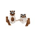 thumbnail image 2 of Cjfdfy Newborn Baby Boy Girls Halloween Raccoon Costume Outfit Raccoon Fleece Sleeveless Hooded Romper With Stockings Set Cute Baby Animal Halloween Fall Winter Clothes 0-18 Months, 2 of 9