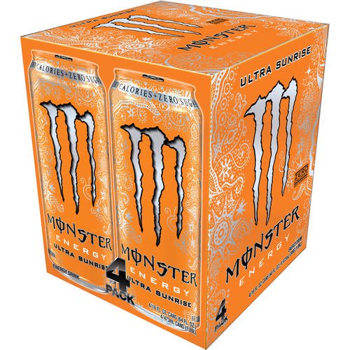 Monster Ultra Sunrise Energy Drink, 16 Fl. Oz., 4 Count