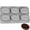 Grey, variant on Jiibva White 6 Cavities 3D Coffee Bean Silicone Mold, 1 Pc for Baking