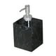thumbnail image 3 of Dispensador de jabón con bomba, dispensador de jabón con textura de mármol, botella dispensadora de loción de recarga a prueba de fugas de 400 ml para Cabeza plateada negra, 3 of 8