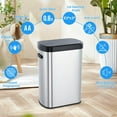 thumbnail image 2 of GOGRANT 13 Gallon Automatic Trash Can, Large Automatic Waste Can with Lid, Touchless Waste Bins Smart Sensor Garbage Cans, for Kitchen Bedroom Bathroom Office, Silver, 2 of 7