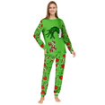 thumbnail image 3 of Christmas Family Matching Pajamas Green PJs Gift for Family Baby Kids Couple Adult Pajamas (Women, 3XL), 3 of 5