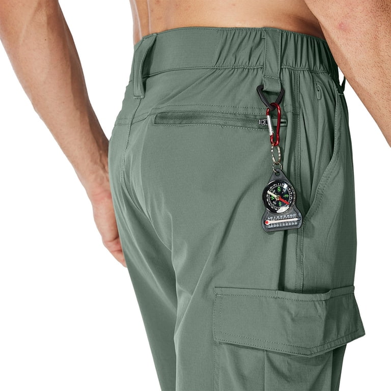 Men's Waterproof Hiking Pants - UPF 50+, Lightweight, Quick-Dry With Elastic Waist For Work & Fishing