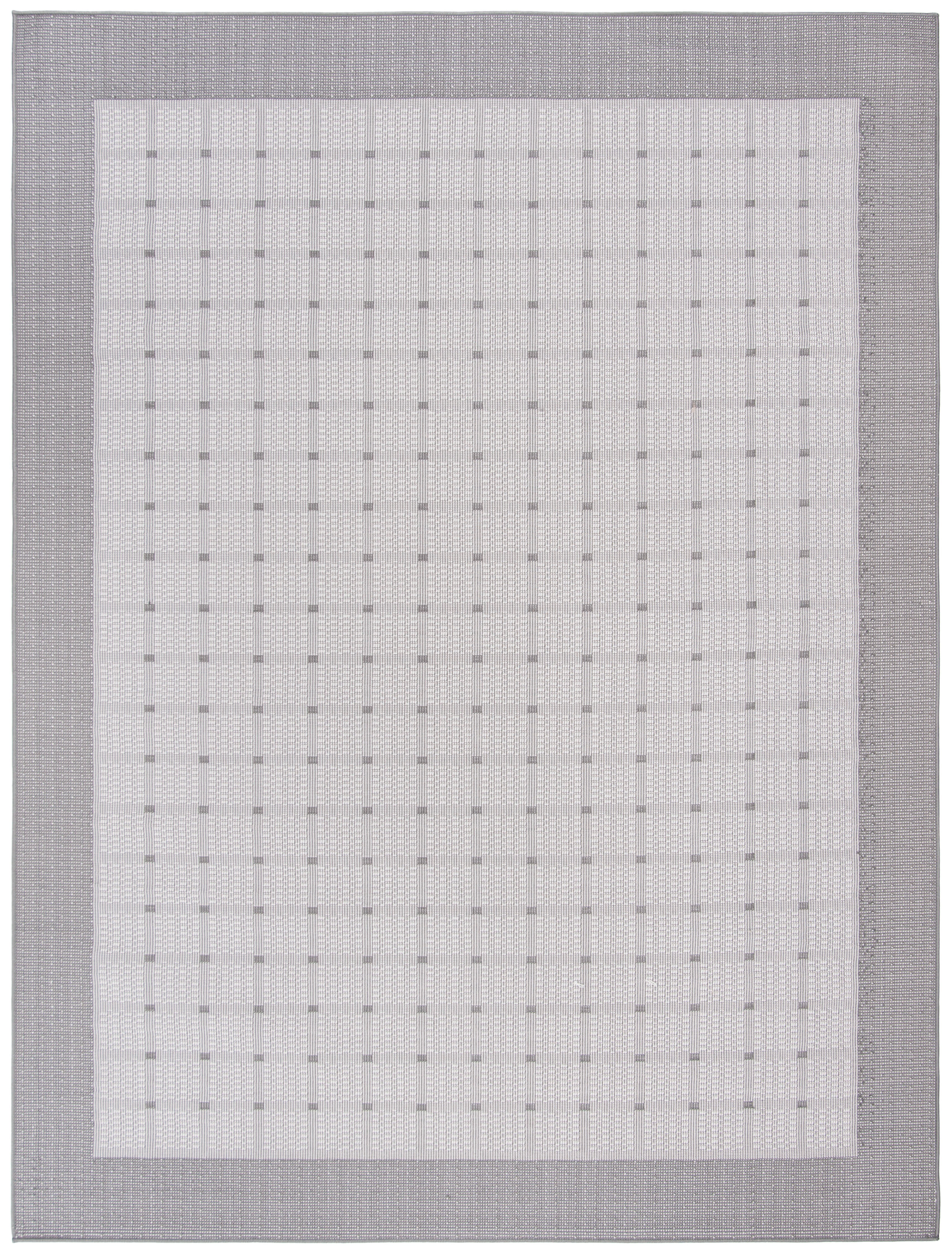 SAFAVIEH Machine Washable Rug Indoor/Outdoor Bermuda Collection - Bermuda Lynwood Geometric Indoor/Outdoor Area Rug Grey/Ivory, 9' x 12'
