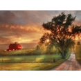 thumbnail image 2 of Deiter, Lori 14x12 Black Ornate Wood Framed with Double Matting Museum Art Print Titled - Country Lane Sunset, 2 of 4