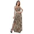 thumbnail image 2 of Bimba 2 Pcs Sexy Beach Party Wear Dress For Womens Printed Smocked Crop Top & Long Skirt CoordSet, 2 of 7
