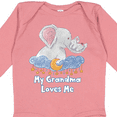 thumbnail image 4 of Inktastic My Grandma Loves Me Cute Elephants Clouds Moon and Stars Boys or Girls Long Sleeve Baby Bodysuit, 4 of 5
