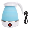 thumbnail image 1 of Hervidor portátil plegable de ebullición rápida, hervidor de agua eléctrico plegable seguro para viaje, para el hogar, Camping, 600ml, azul, enchufe europeo de 220V, 1 of 10
