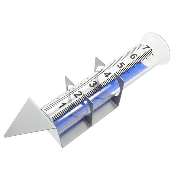 WHAMVOX 1 Set Yard Rain Water Capacity Gauge With Mounting Bracket Rainfall Measurement For Garden Patio Lawn Outdoor Decorative Rain Gauge For Deck Railing