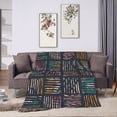 thumbnail image 6 of DouZhe Ultra-Soft Micro Fleece Lightweight Flannel Bed Blanket, Abstract Modern Lines Print Cozy Warm Throw Blankets, 80"x60", 6 of 7