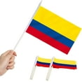 thumbnail image 1 of Anley Colombia Mini Flag 12 Pack - Hand Held Small Miniature Colombian Flags on Stick - 5x8 Inch with Solid Pole & Spear Top, 1 of 6