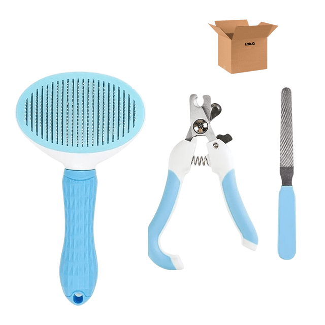 Kit De Aseo Macotas Lab.G 3Pz AZUL Blanco