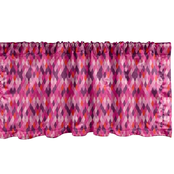Ambesonne Snakeskin Print Window Valance, Pop Art Animal Skin in Vibrant Tone, Curtain Valance for Kitchen Bedroom Decor with Rod Pocket, 54" X 18", Purple Hot Pink