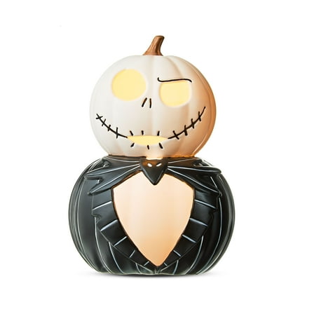 Halloween Black & White Light-up Jack Skellington Pumpkin Stack Decoration, 12 in, by Disney