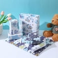 thumbnail image 6 of Reverible Baby Boy Wrapping Paper Roll for Boys Kids Infant - Baby Blue Gift Wrap Sheets with Bear Balloon Moon Star Patterns for Neutral Baby Shower Birthday - Total 28.5sq.ft, 6 of 15