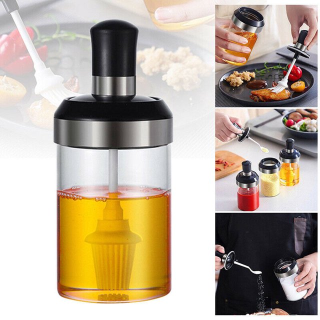 Vaidha 250ml Glass Seasoning Container Oil/Honey Dispenser Bottle