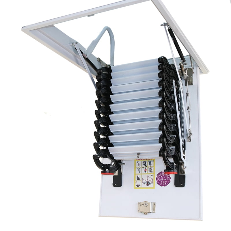 INTSUPERMAI Folding Ladder Loft Stairs Wall Mounted Stairs ...