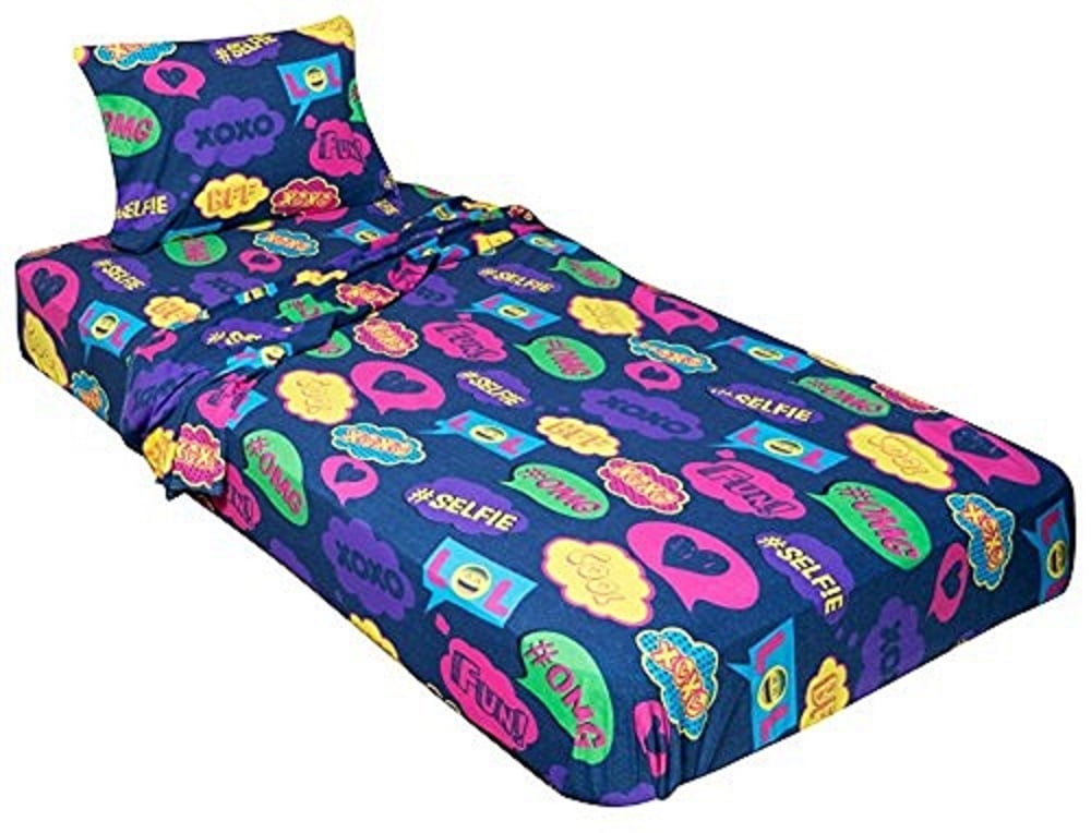Gilbins Jersey Knit 3 Piece Cot Size Camp Sheet Set (Twin Size 39"X75