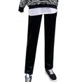 thumbnail image 1 of Moda mujer Pantalones de color sólido Fleece Cálido Cintura alta Bolsillo con cordón Pantalones Hare Abanopi Negro/Extragrande, 1 of 7