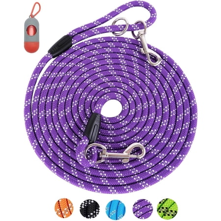 Long Dog Leash for Training - 10FT/16FT/30FT/50FT/100FT, Reflective Check Cord, Heavy Duty for Large, Medium, Small Dogs - Walking, Playing, Camping, Yard