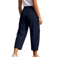 thumbnail image 5 of Vhkiploz Plus Size Wide Leg Pants for Women's Drawstring High Stretchy Waist Joggers Solid Hiking Running Vacation Trousers, 5 of 8