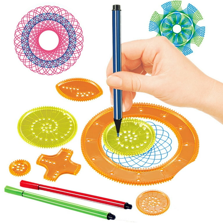 Multi-function Painting Spirograph Drawing Set Template Scratch Art Paper  Cards Graffiti Painting Learning Toys Ruler